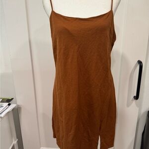 NWT Audrey 3+1 Brown Slip Dress Size Large